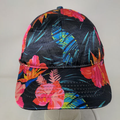Unbranded Slideback Hat Multicolor OSFM Adjustable Hibiscus Tropical 6 Panel