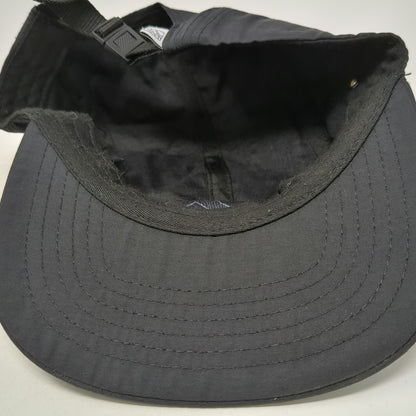 Loge 5 Panel Black Hat One Size Strapback Flat Brim Live Outside Go Explore