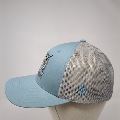 Sandy McLeod Memorial Spurs & Spikes Trucker Hat Blue M/L Mesh Back