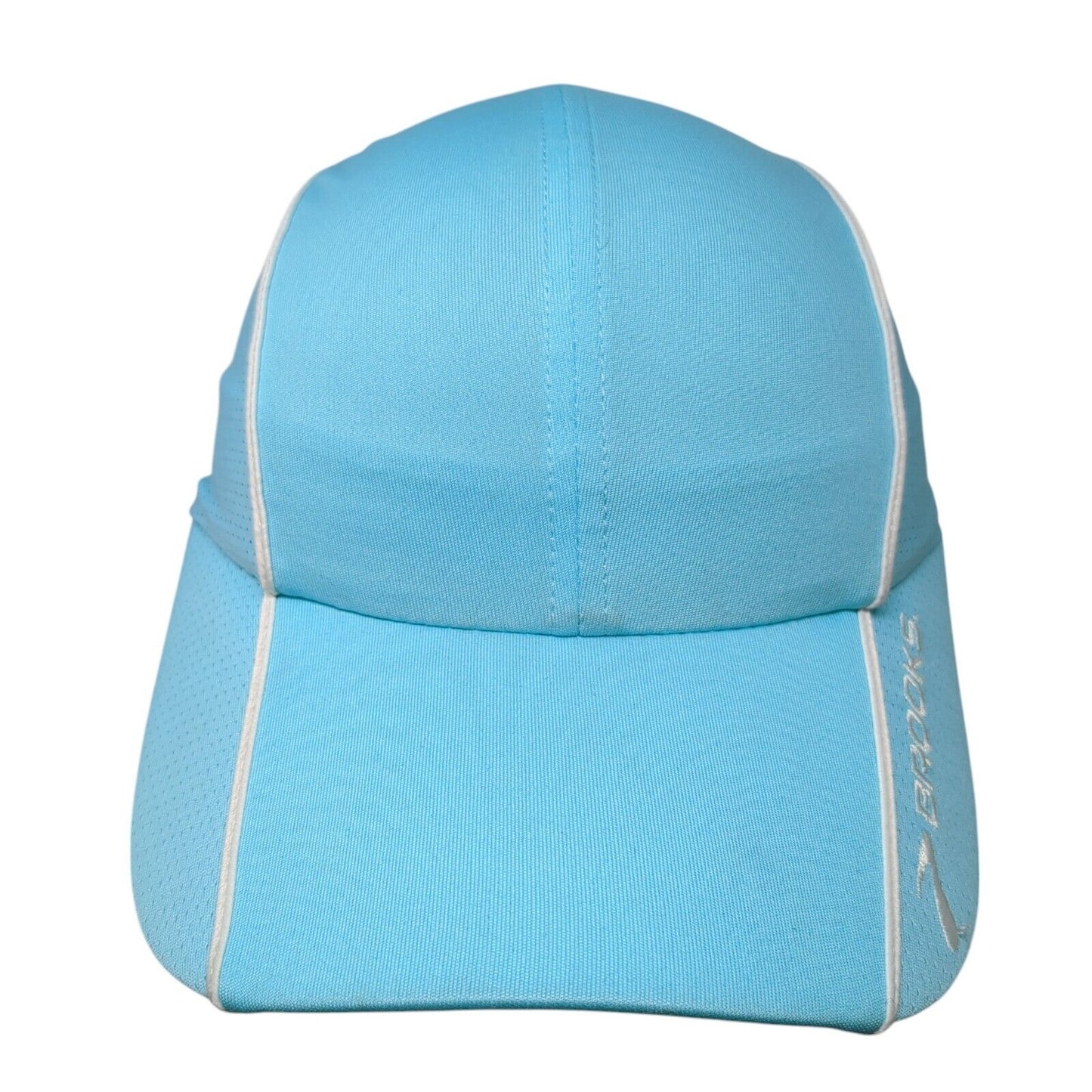 Brooks Strapback 5 Panel Cap Blue One Size Adjustable Embroidered Polyester
