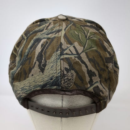 Mossy Oak 5 Panel Brown Green Hat One Size NRA Snapback Camo Made in USA Logo