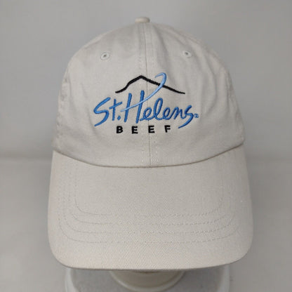 St. Helens Beef Slideback Hat Tan OSFA Adjustable Embroidered 6 Panel Cotton