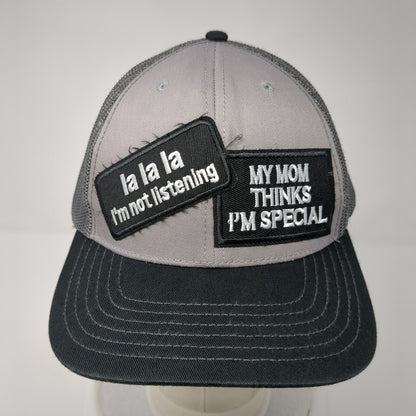 La La La I'm Not Listening My Mom Thinks I'm Special Trucker Hat Gray OS Otto