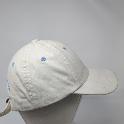 Fraternity Collection Slideback Hat White One Size Adjustable Embroidered Cotton