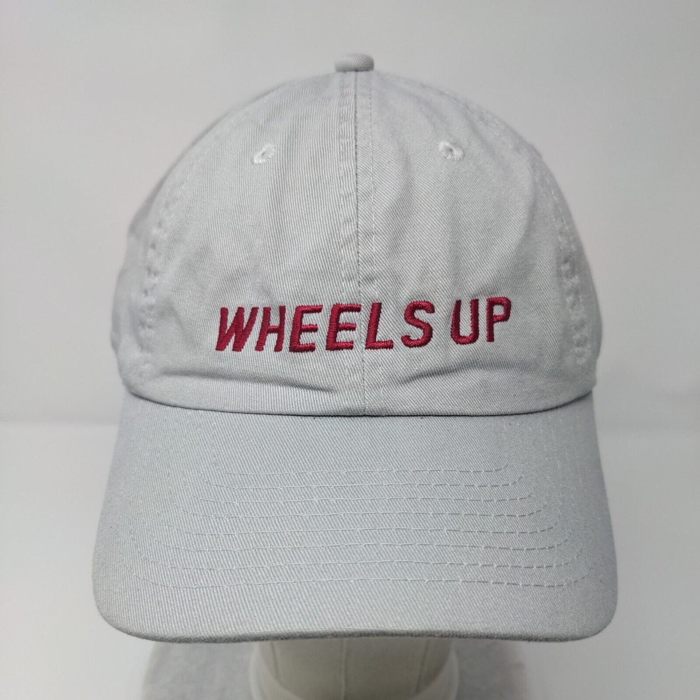 Wheels Up 8760 Slideback Hat Gray OSFA Adjustable Patriotic 6 Panel Cotton