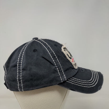 Chaos Coordinator Strapback Hat Gray One Size Embroidered Distressed