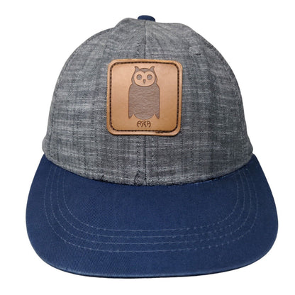 Arka Owl Slideback Hat Multi OSFA Colorblock Leather Patch 6 Panel
