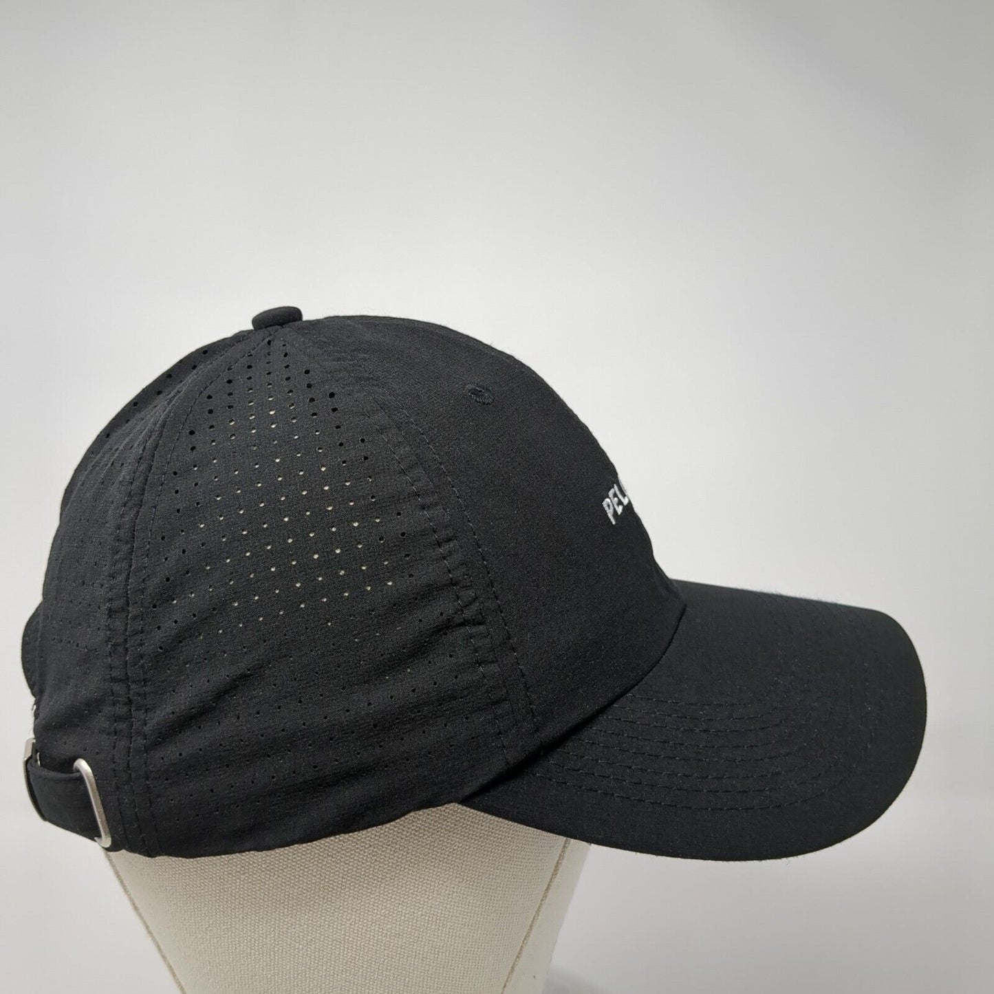 Peloton Slideback Hat Black One Size Adjustable Embroidered Breathable 6 Panel