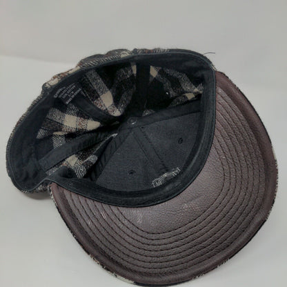 Obey Fitted Hat Multicolor S/M Plaid Embroidered Vented Holes 6 Panel