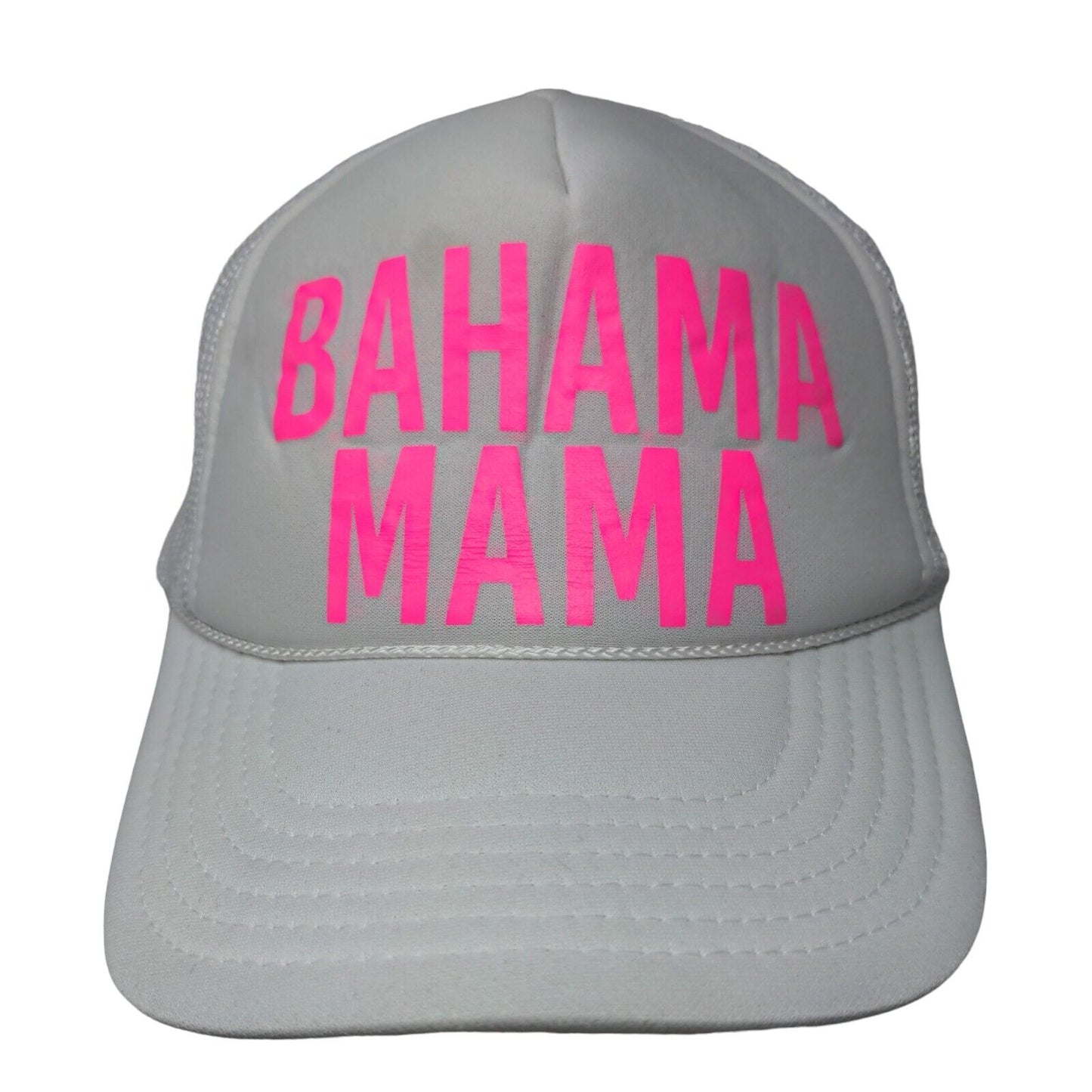 Bahama Mama Snapback Rope Trucker Hat White OSFM Mesh Back Otto