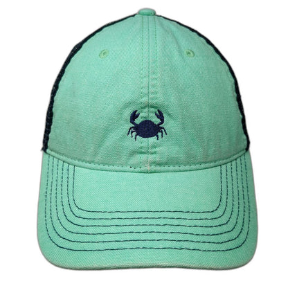 Legacy Trucker Hat Blue One Size Crab Embroidery Mesh Back Snapback Curved Brim