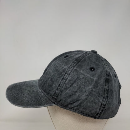 Unbranded Slideback Hat Gray One Size Adjustable Vented Holes 6 Panel Blank