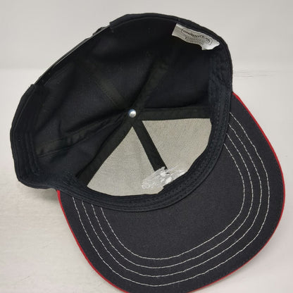 Unionwear Snapback Black One Size US Marines EGA Logo Red Piping Hat Made in USA