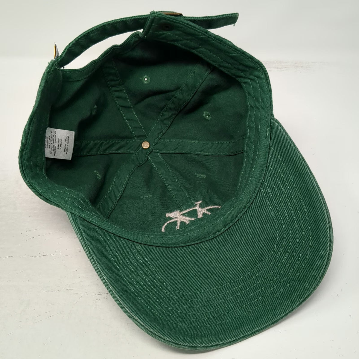 Life is Good Baseball Cap Green One Size Bicycle Logo Adjustable Slideback Hat