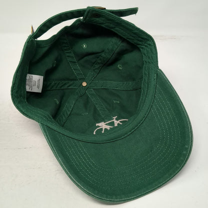 Life is Good Baseball Cap Green One Size Bicycle Logo Adjustable Slideback Hat