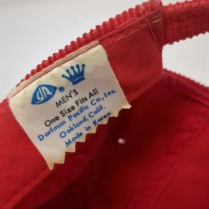 Dorfman Pacific 5 Panel Red Hat One Size Corduroy Grand Targhee Patch Slideback