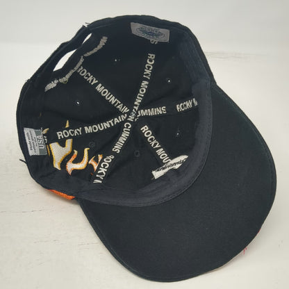 Colorado River Baseball Cap Black One Size Cummins Flame Rocky Strapback USA Hat