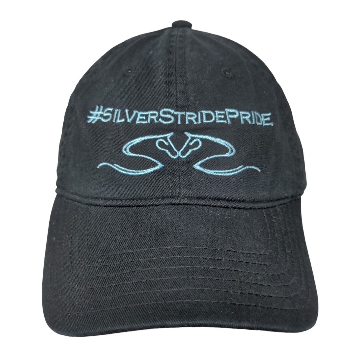 Silver Stride Pride Uproar Slideback Hat Black OSFM Adjustable Embroidered Otto