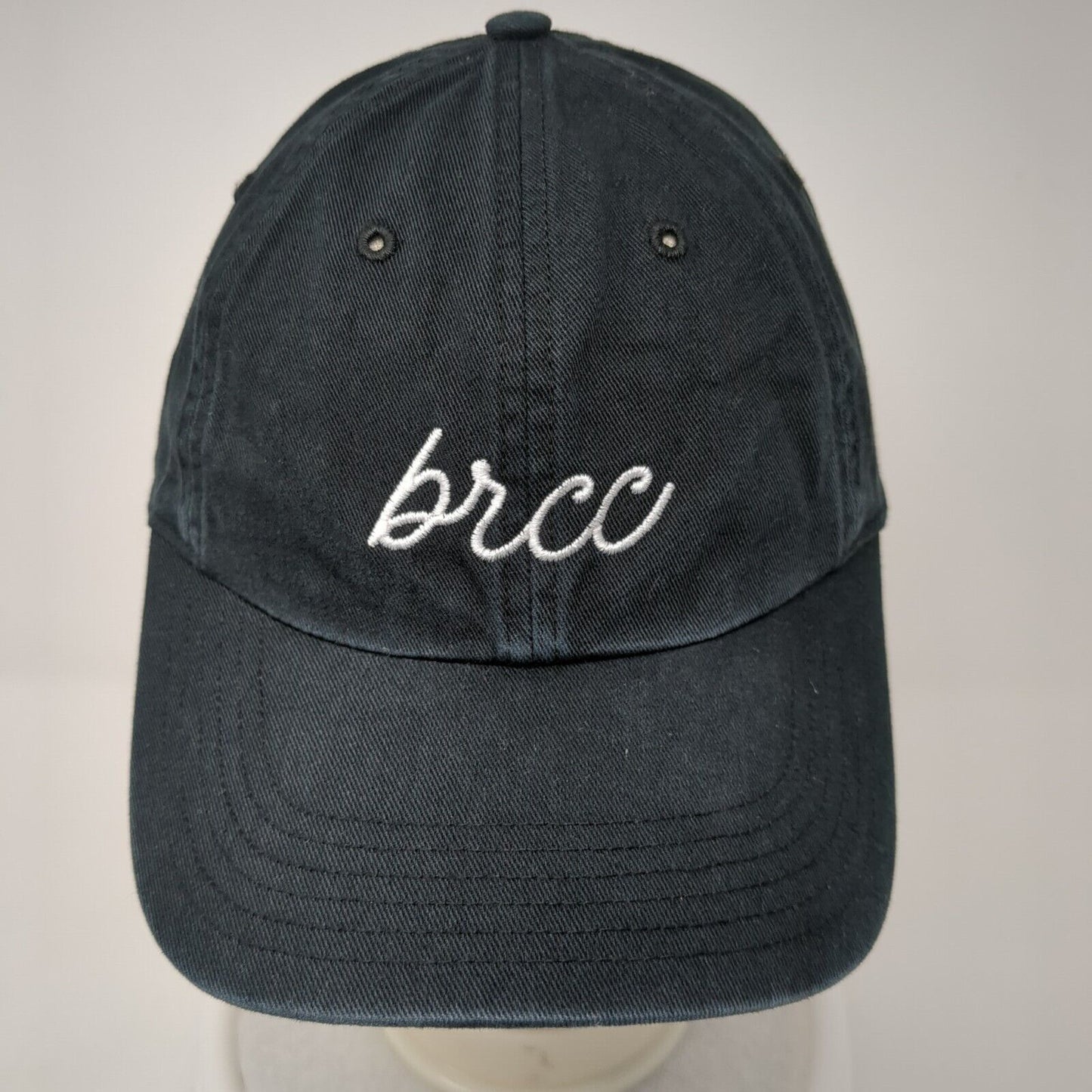 Brcc Slideback Hat Black M/L Adjustable Embroidered 6 Panel Richardson Cotton