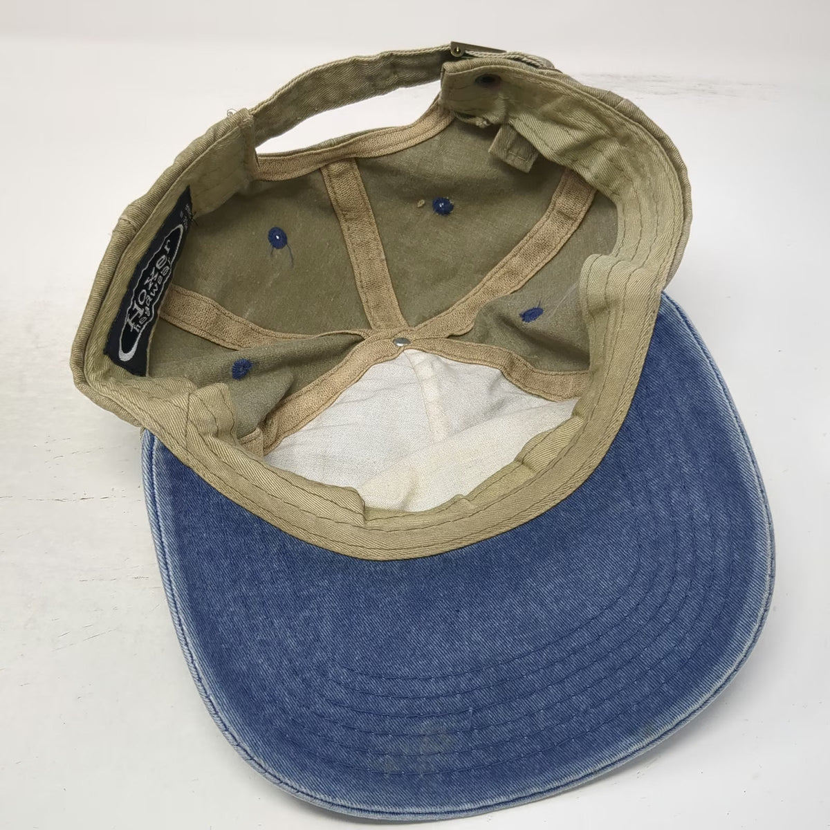 Hozer Headwear 5 Panel Green Blue Hat One Size BMC West Mountain Logo Slideback