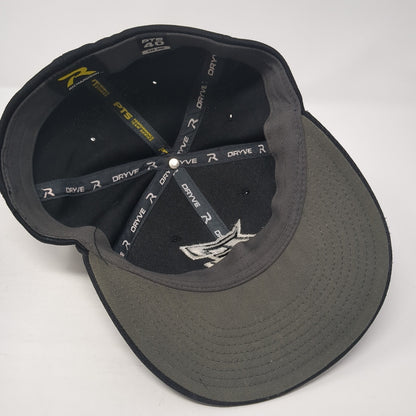 E Lions Fitted Hat Black Medium Embroidered Colorblock Richardson