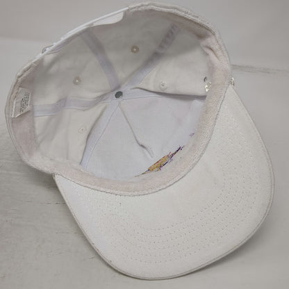 5 Panel White One Size Hat Society of the Crown Rope Snapback Cotton Embroidered