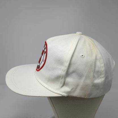 America's Legend Baseball Cap White One Size Rope Brim Fraser Industries USA Hat
