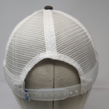 The North Face Trucker Hat Brown One Size Mesh Back Alpine Patch Snapback