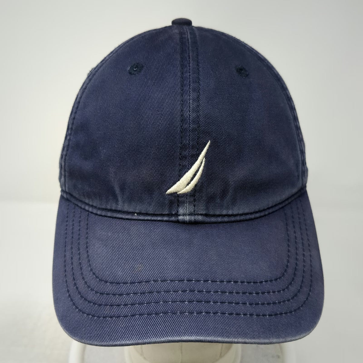 Nautica Baseball Cap Blue One Size Embroidered Sail Logo Slideback Cotton Hat