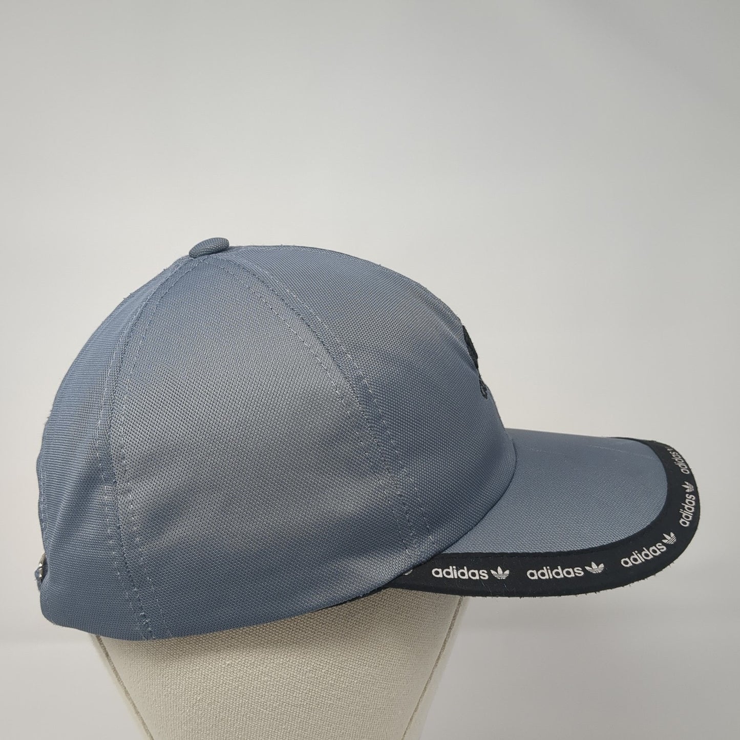 Adidas 3 Stripes Slideback Hat Gray One Size Spell Out Embroidered