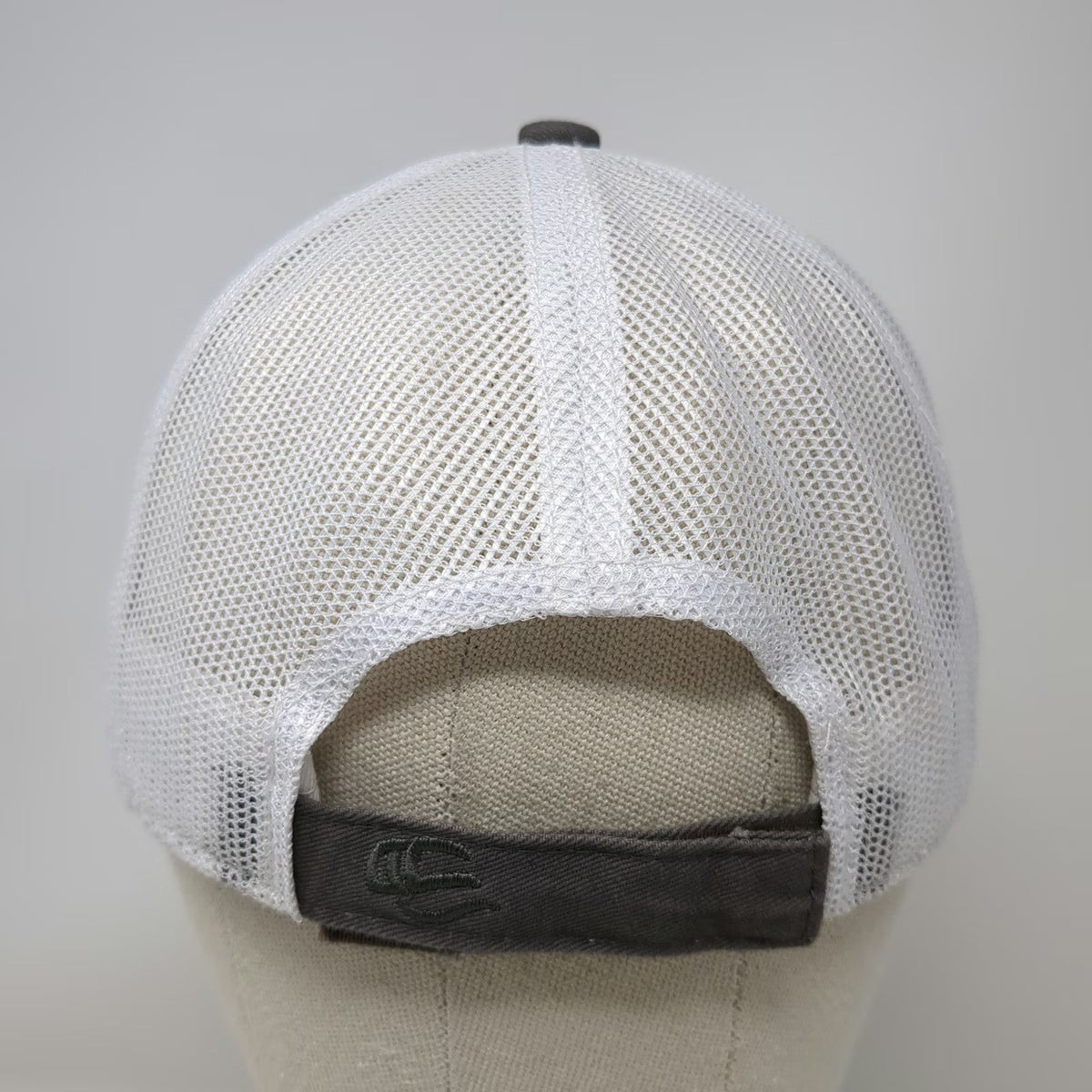 Outdoor Cap Baseball Cap Gray OS Hellas Patch Mesh Back Strapback Hat Blue Logo