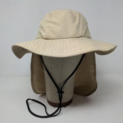 Wembley Men's Wide Brim Sun Hat Tan Size S/M 100% Polyester Neck Flap