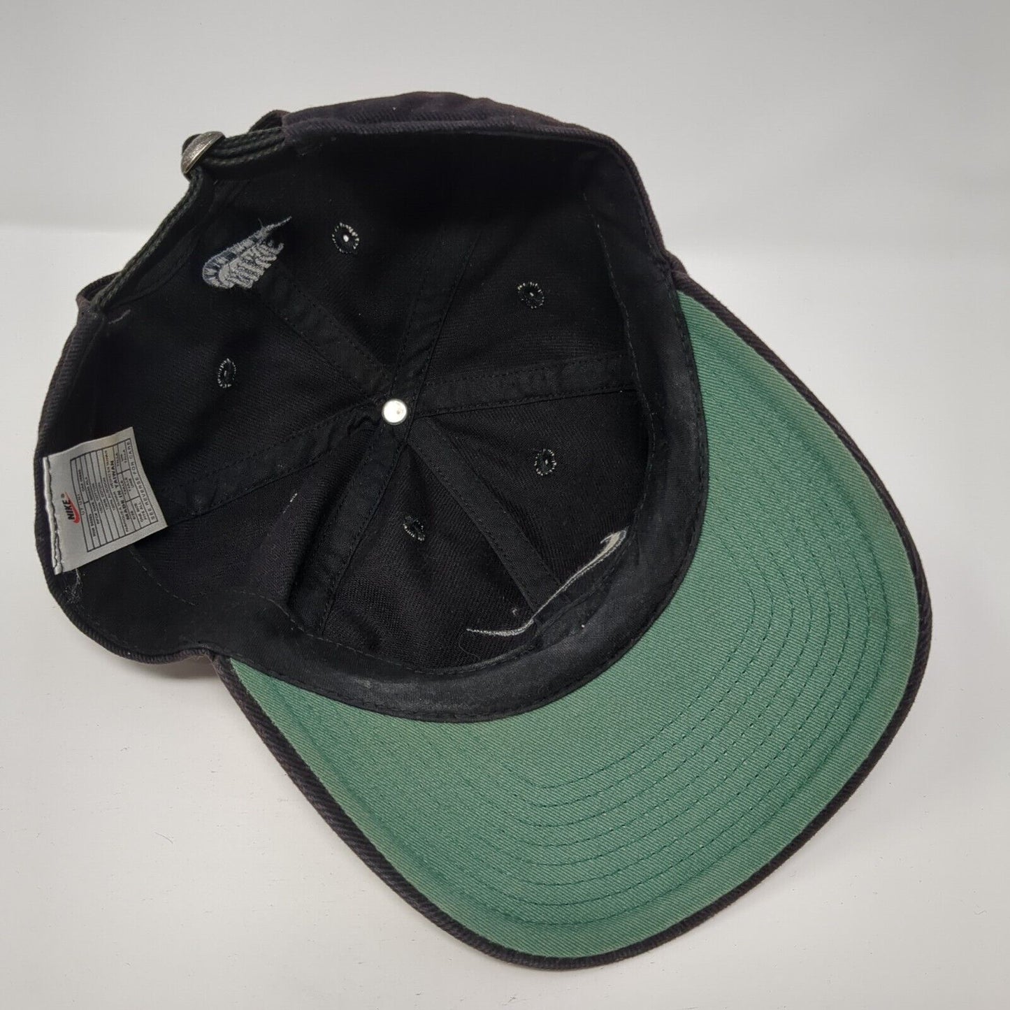 Nike Slideback Hat Black One Size Adjustable Embroidered Swoosh 6 Panel Cotton
