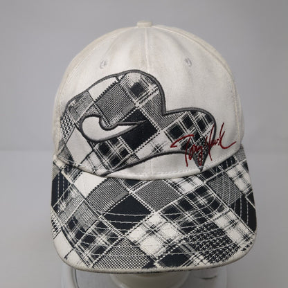 Tony Hawk Fitted Hat White L/XL Embroidered Stretch A-Flex 6 Panel
