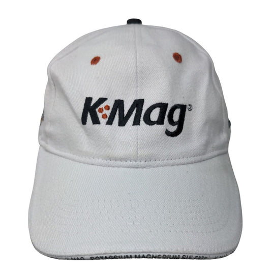 K Mag Mosaic 72 Strapback Hat White One Size Embroidered Adjustable