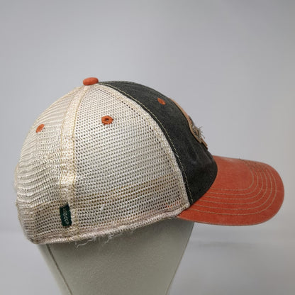 Legacy Trucker Hat Black Orange One Size Atlantis Paradise Island Patch Mesh