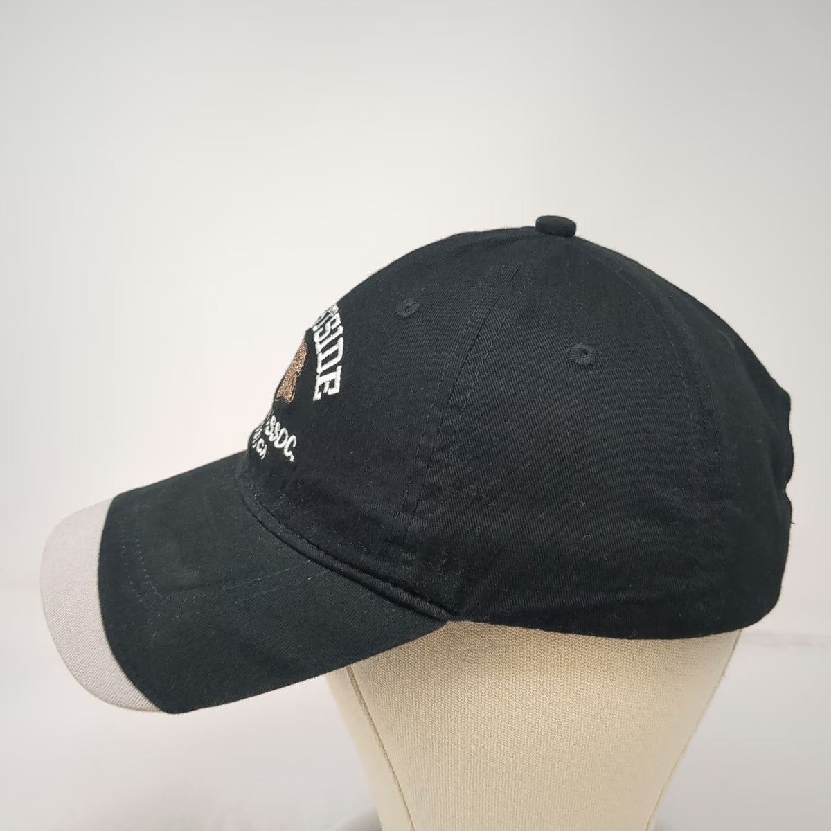 Cap America Baseball Cap Black Gray OSFM Strapback Westside Hulling Assoc Hat