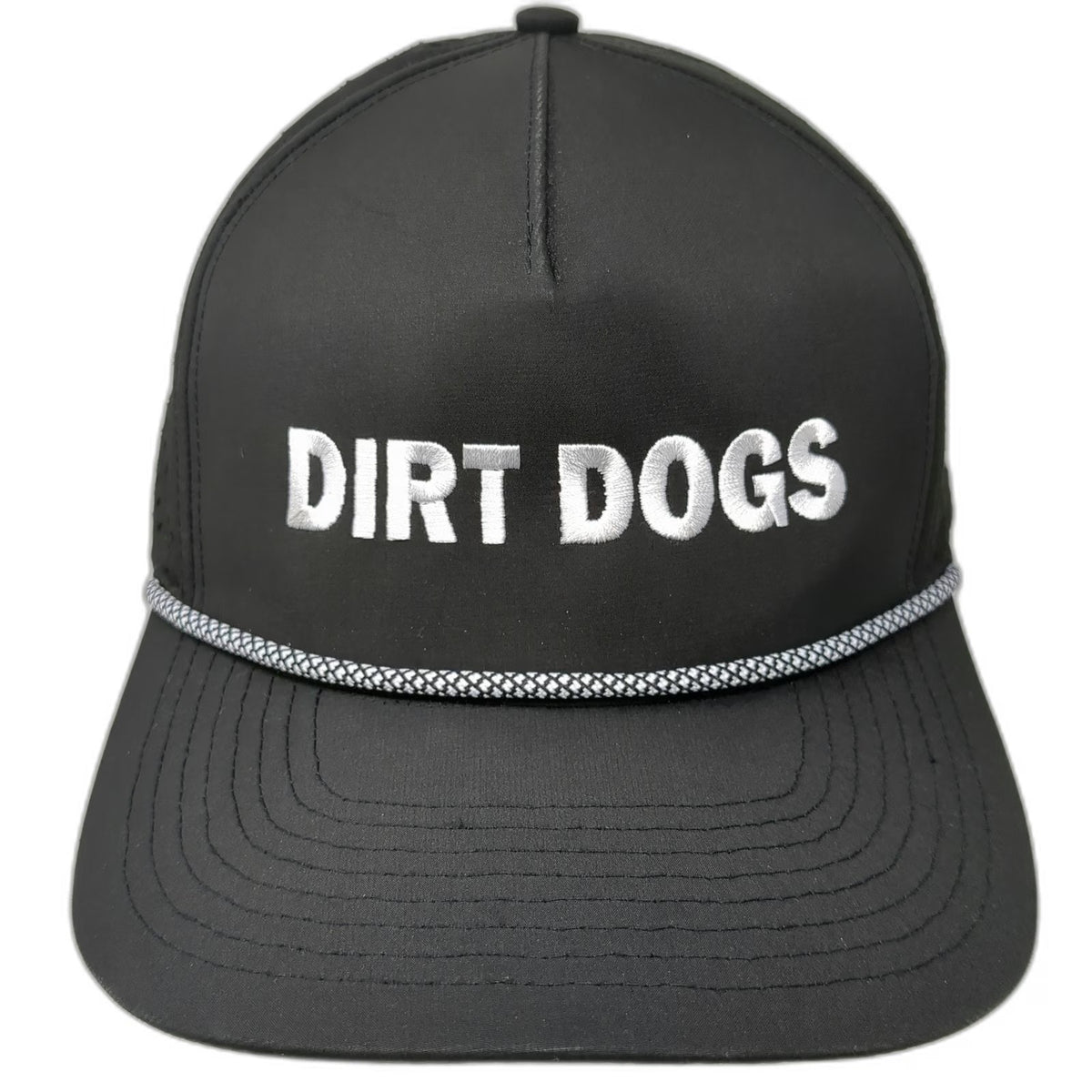 Zapped Dirt Dogs Podcast Mesh Trucker Hat Black One Size Rope Snapback Logo