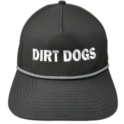 Zapped Dirt Dogs Podcast Mesh Trucker Hat Black One Size Rope Snapback Logo
