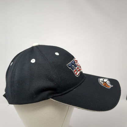 USA American Eagle Strapback Baseball Cap Black One Size Adjustable Patriotic