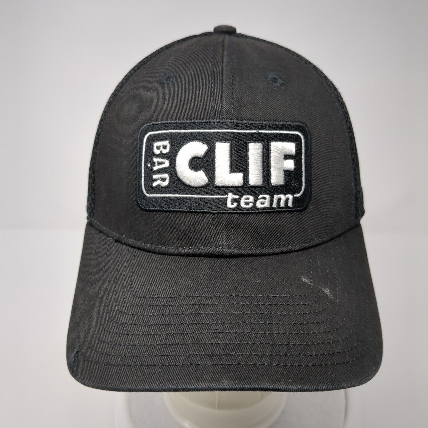 Bar Clif Team Fitted Trucker Hat Black M/L Embroidered Mesh Back New Era