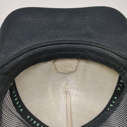Vissla Trucker Hat Black One Size Mesh Snapback Surf Logo Patch Structured Crown