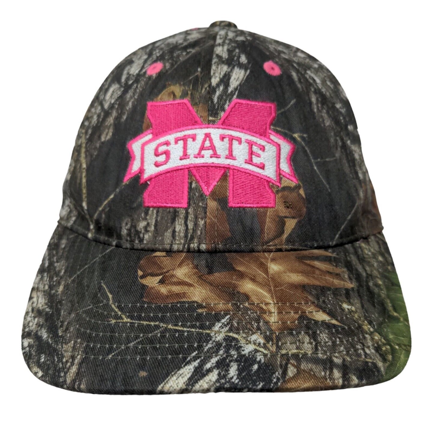 Captivating Headgear Women's Strapback Camo Hat Mississippi State Embroidered