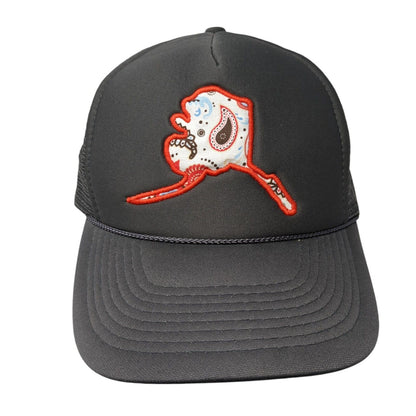 Otto Snapback Trucker Hat Gray One Size Adjustable Embroidered Mesh Back Rope