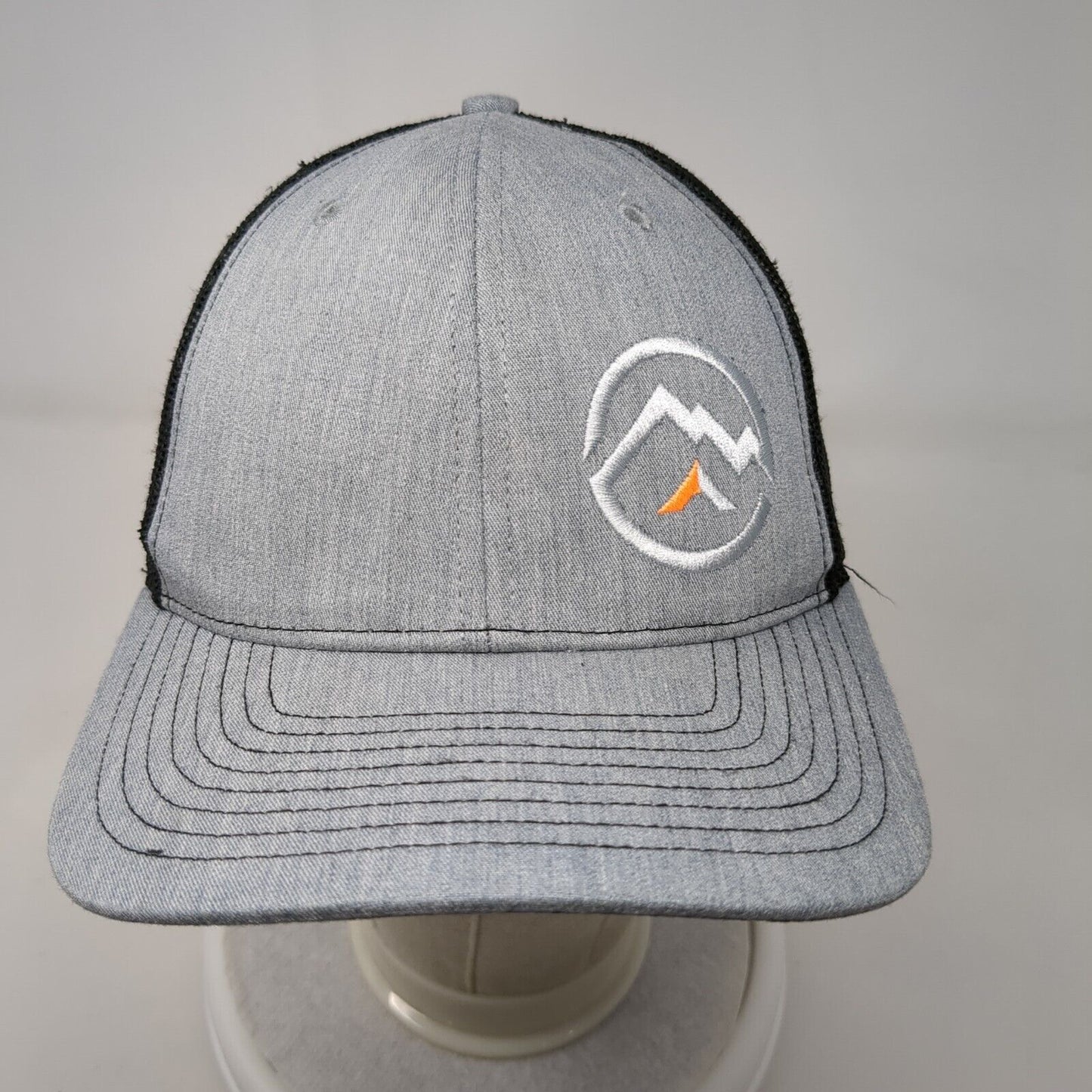 Mountain Snapback Trucker Hat Gray One Size Adjustable Mesh Back Richardson
