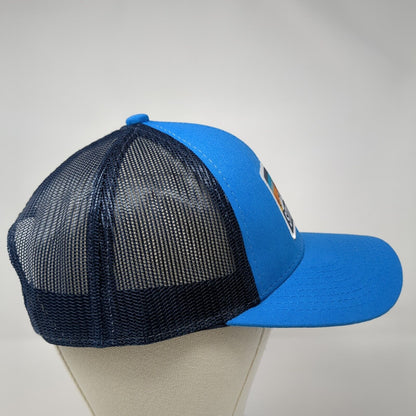 Stibnite Snapback Trucker Hat Blue OS Adjustable Embroidered Mesh Back 6 Panel
