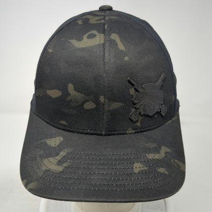 Branded Bills Baseball Cap Black Camo OSFM Hat Creek Patch Perforated Flexfit