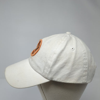 Unbranded Strapback Hat White One Size Adjustable Deer Patch 6 Panel