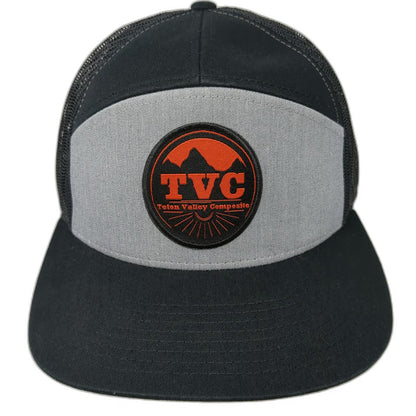 Richardson Trucker Hat Black Gray Orange One Size Teton Valley Composite Patch