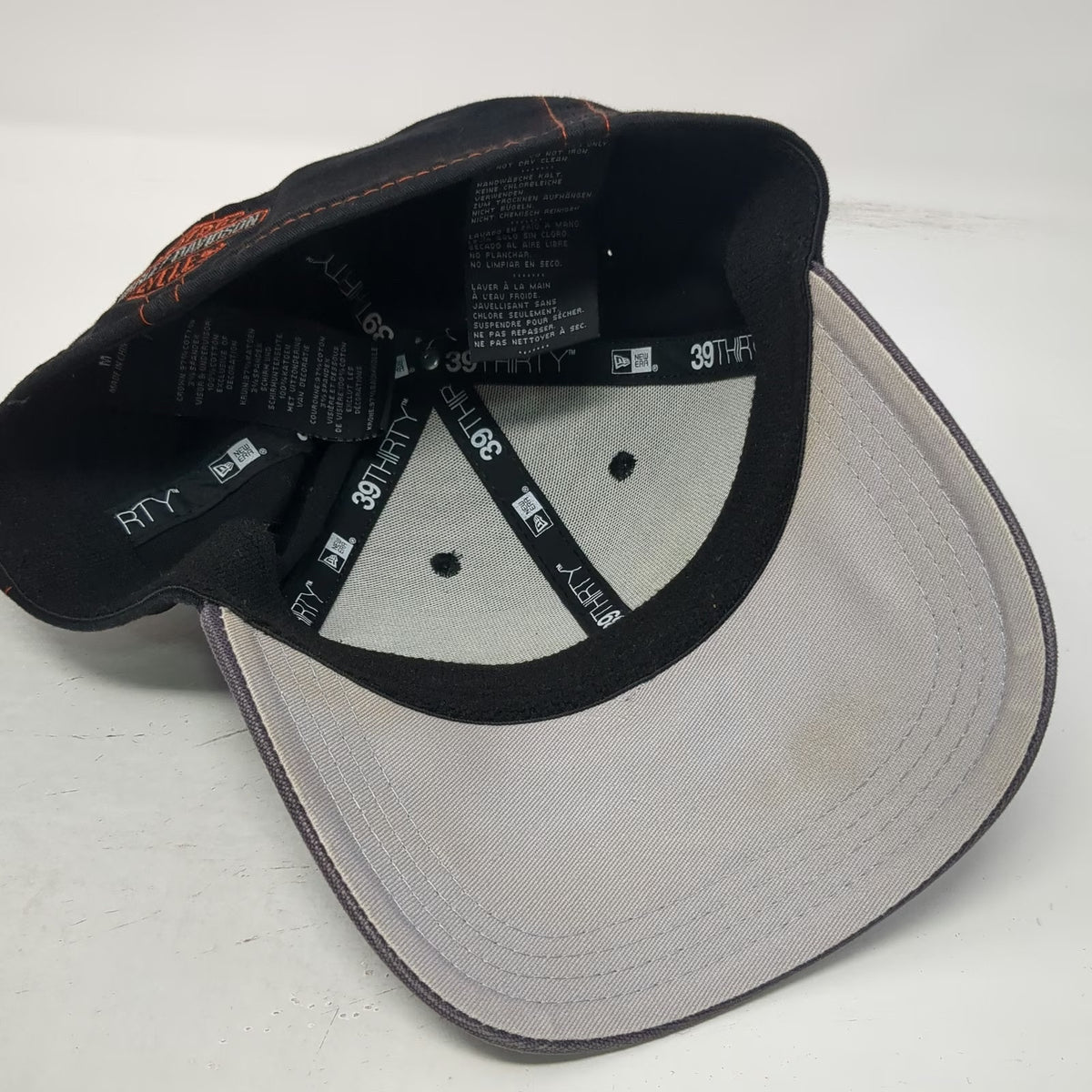 New Era Baseball Cap Black L Harley-Davidson Motorcycles Fitted Hat Stretch Fit